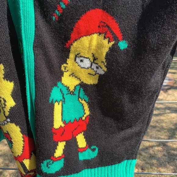 The Simpsons Christmas Cardigan RARE SMALL - Picture 3 of 6